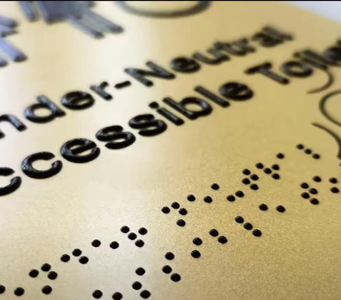 Perosnalizamos sus textos en braille para carteles de infrmación 